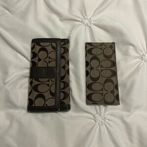 vintage coach trifold wallet and checkbook